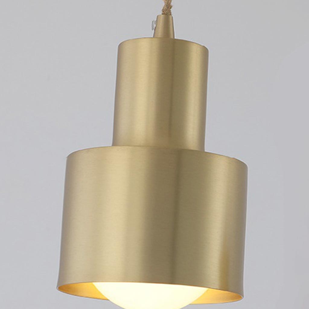 Suspension lumineuse minimaliste en cuivre, doré