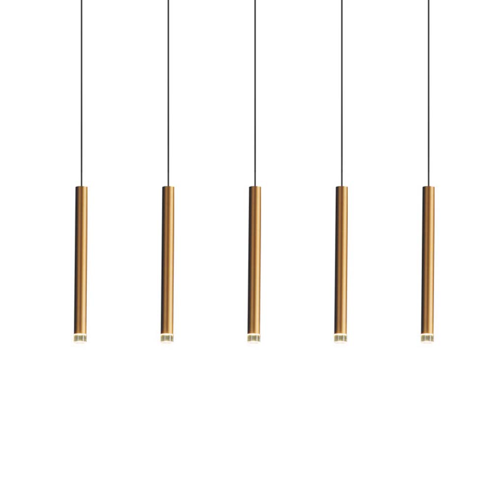 Suspension Minimaliste Tube LED, Or