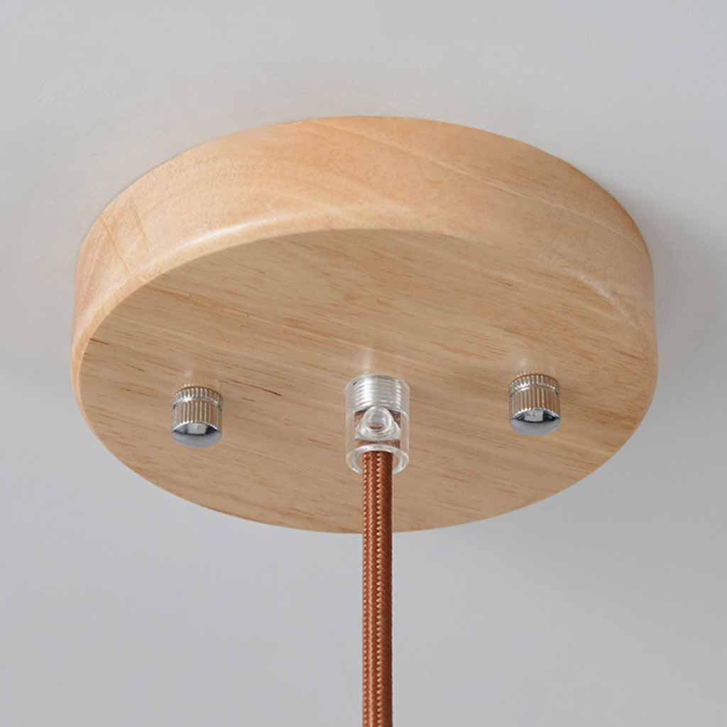 Suspension Japonaise Élégante pour salle à manger, bois et verre