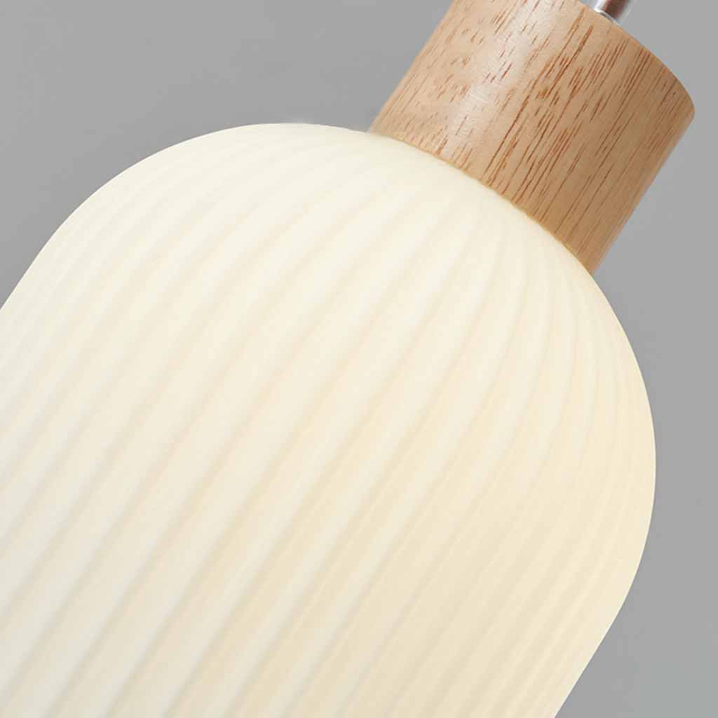 Suspension Japonaise Élégante pour salle à manger, bois et verre