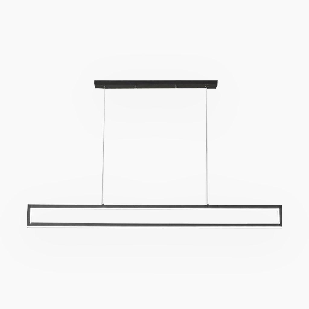 Suspension LED Moderne Minimaliste Linéaire Rectangulaire, Noir