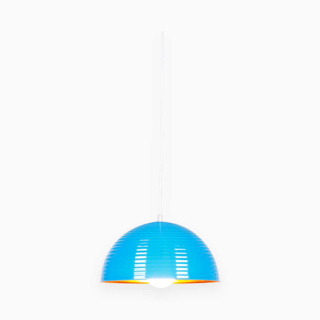 Suspension Potdeksel Dôme Métallique Minimaliste pour Cuisine/Salle à Manger, 6 Couleurs