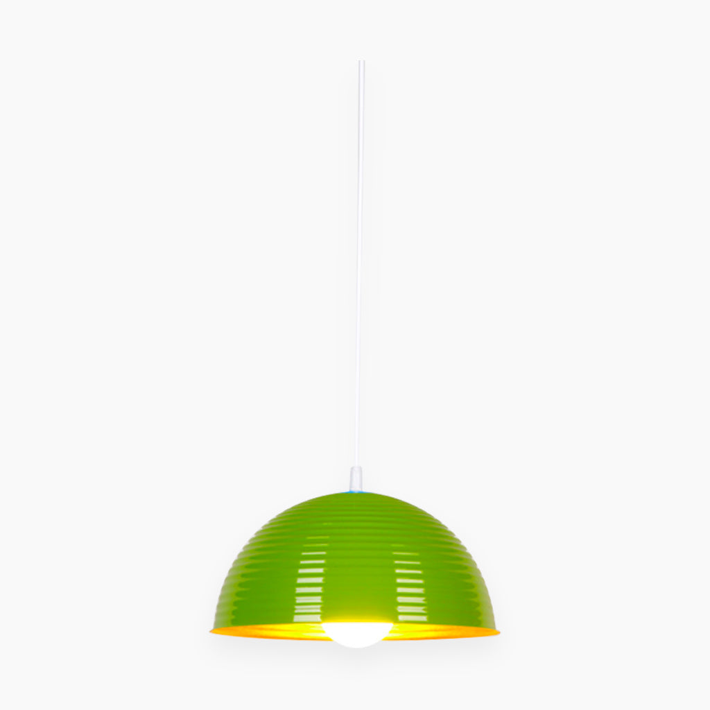 Suspension Potdeksel Dôme Métallique Minimaliste pour Cuisine/Salle à Manger, 6 Couleurs