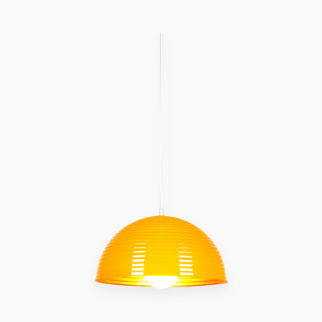 Suspension Potdeksel Dôme Métallique Minimaliste pour Cuisine/Salle à Manger, 6 Couleurs