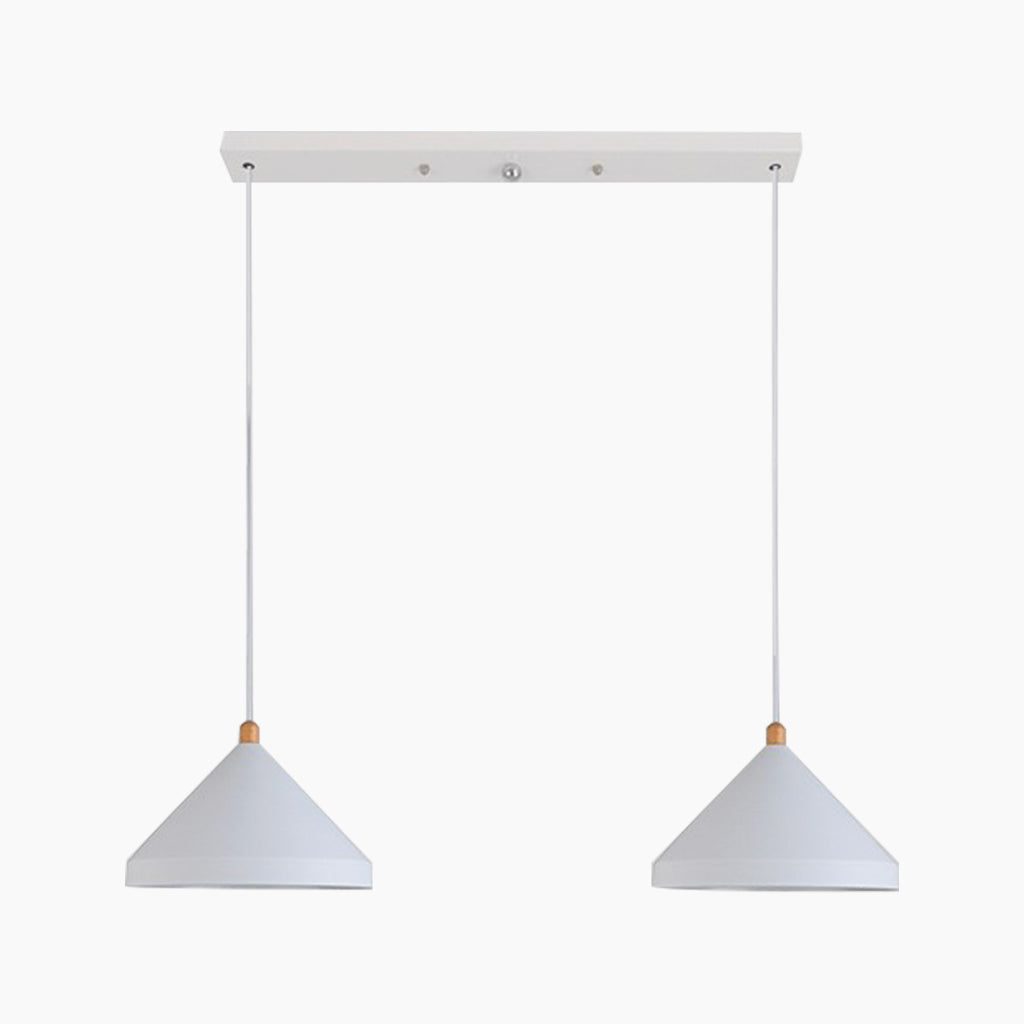 Suspension Cone String Moderne pour salle à manger/restaurant, noir/blanc