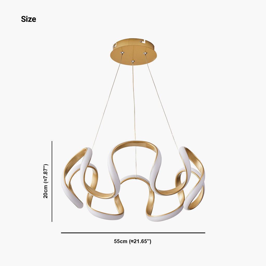 Suspension LED Nouveauté Ronde, Aluminium/Or