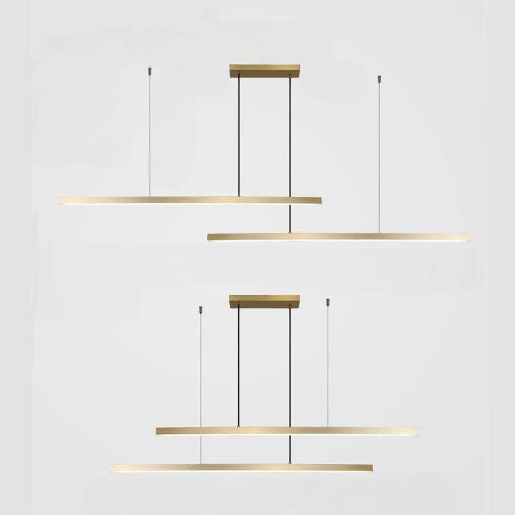 Suspension linéaire en laiton dimmable LED, noir/or