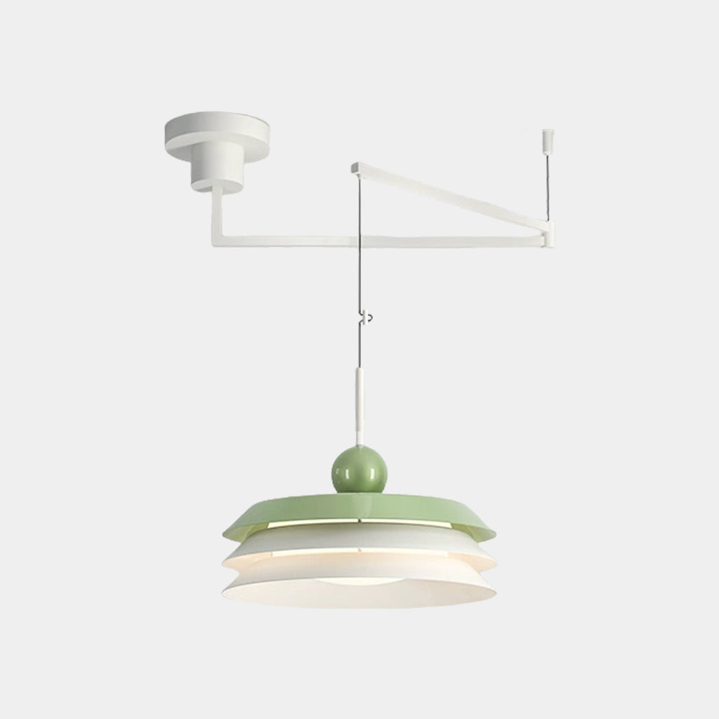 Suspension légère couleur crème avec bras réglable LED