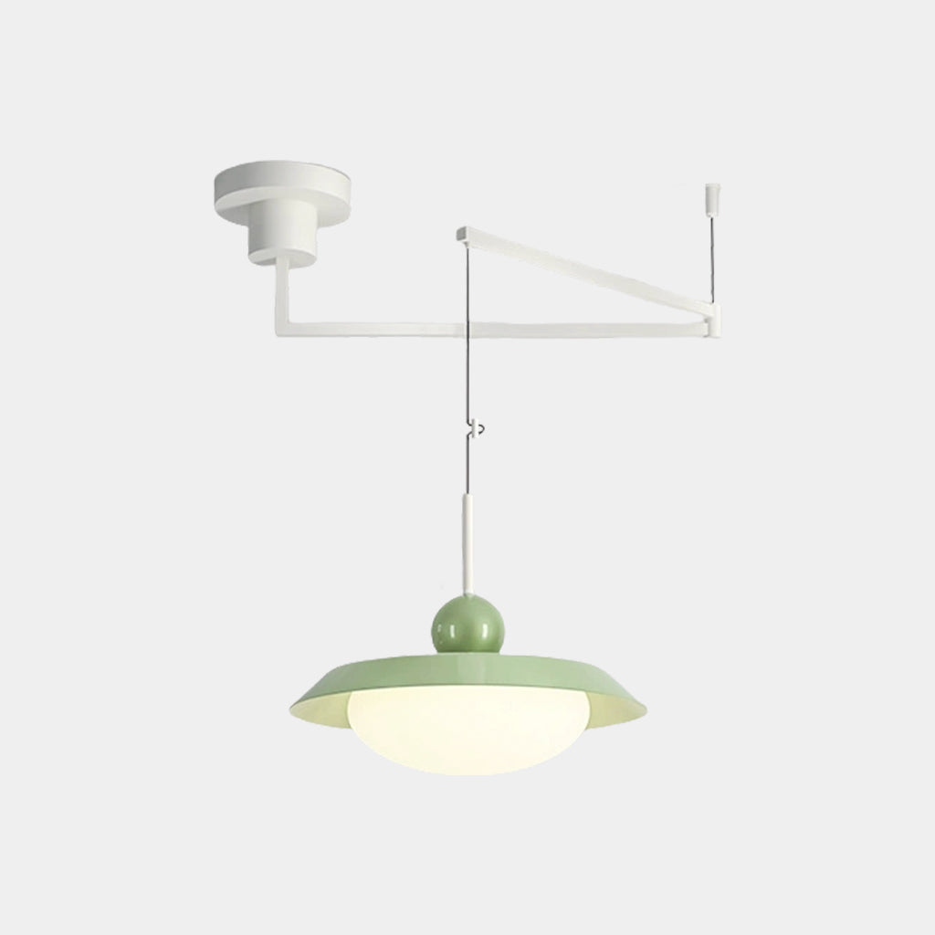 Suspension légère couleur crème avec bras réglable LED