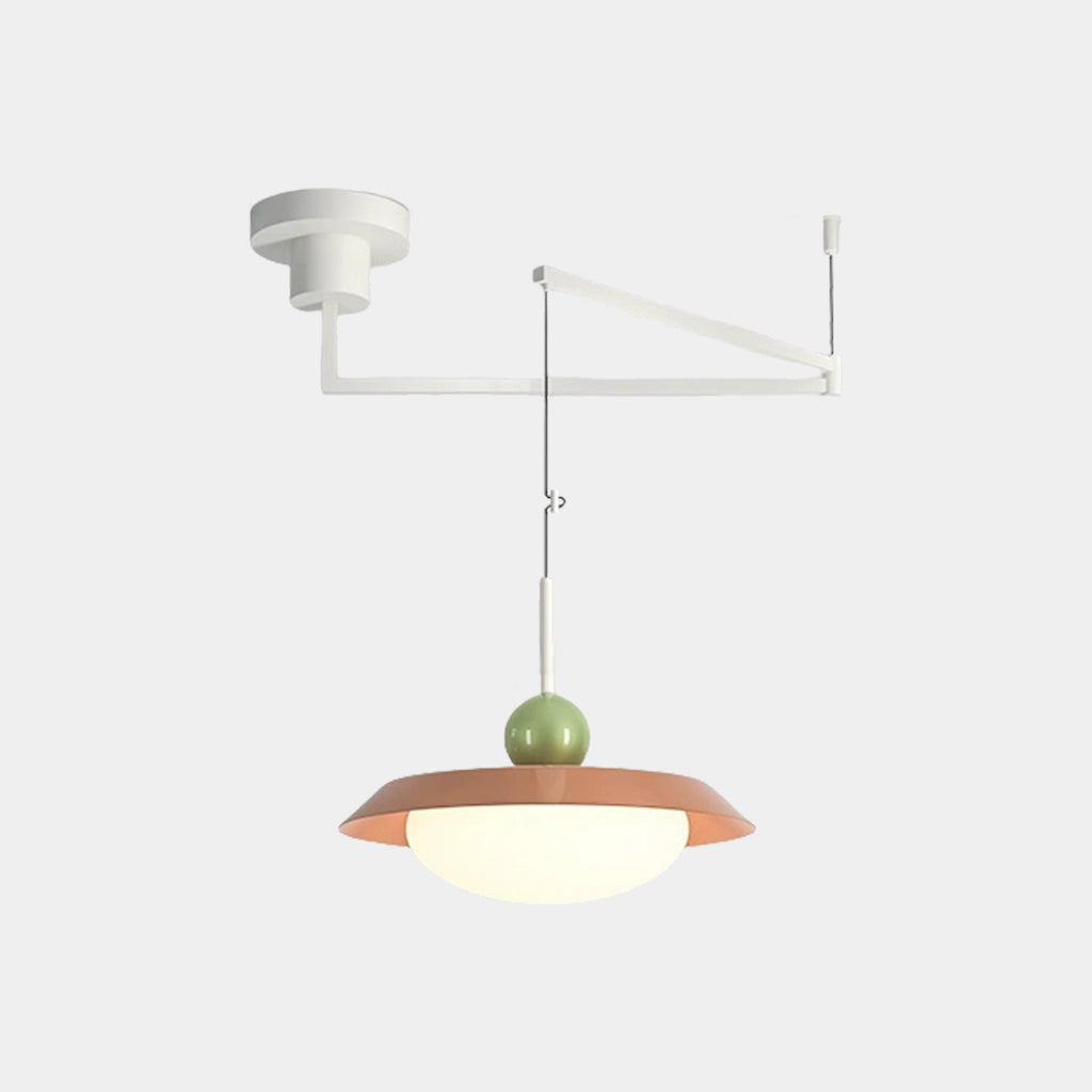 Suspension légère couleur crème avec bras réglable LED
