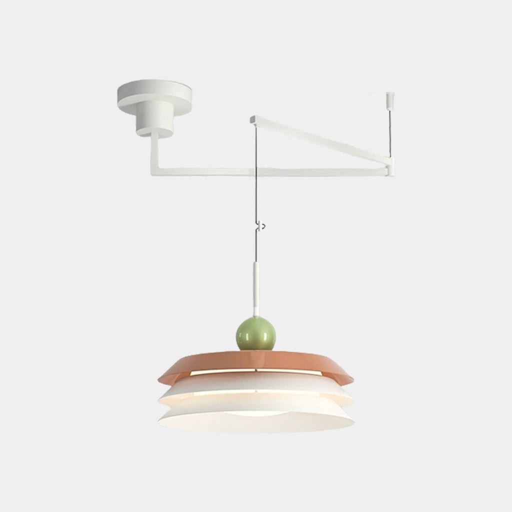 Suspension légère couleur crème avec bras réglable LED