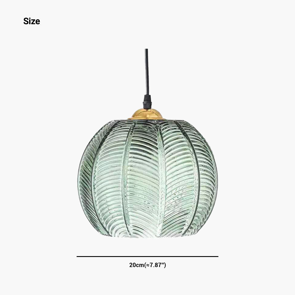 Suspension Minimaliste Élégante Verre Opale, Vert