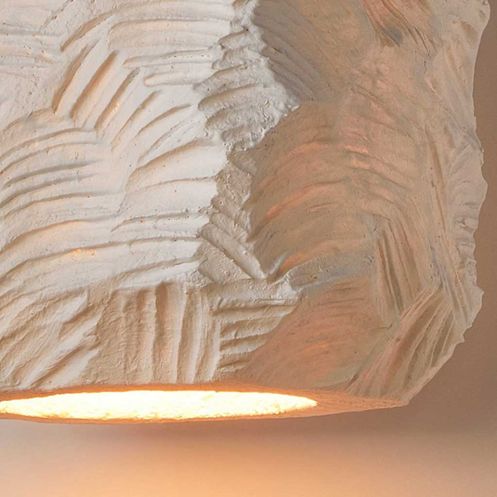 Suspension géométrique Wabi-Sabi japonaise, blanche