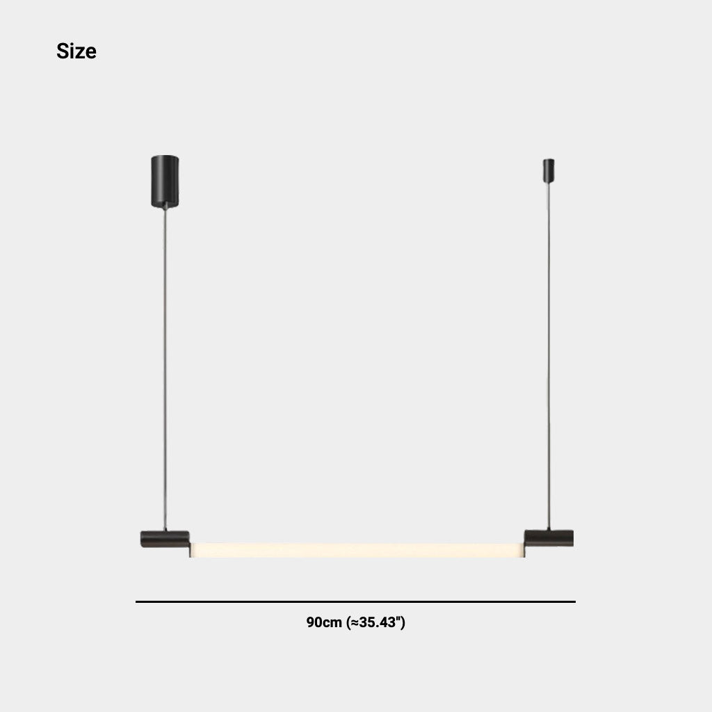 Suspension Linéaire Horizontale Strip LED, Noir / Or