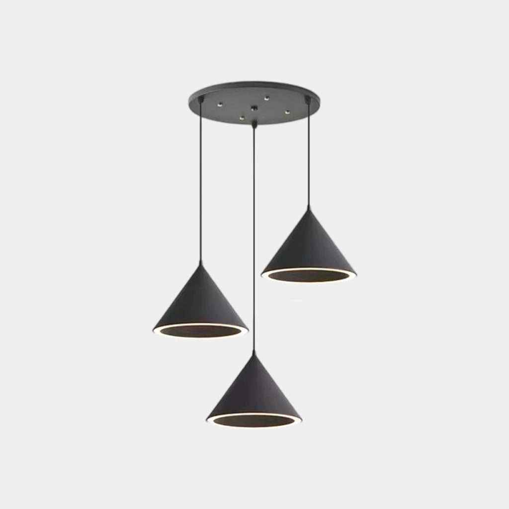 Suspension Nordique Simple Cône LED Multicolore