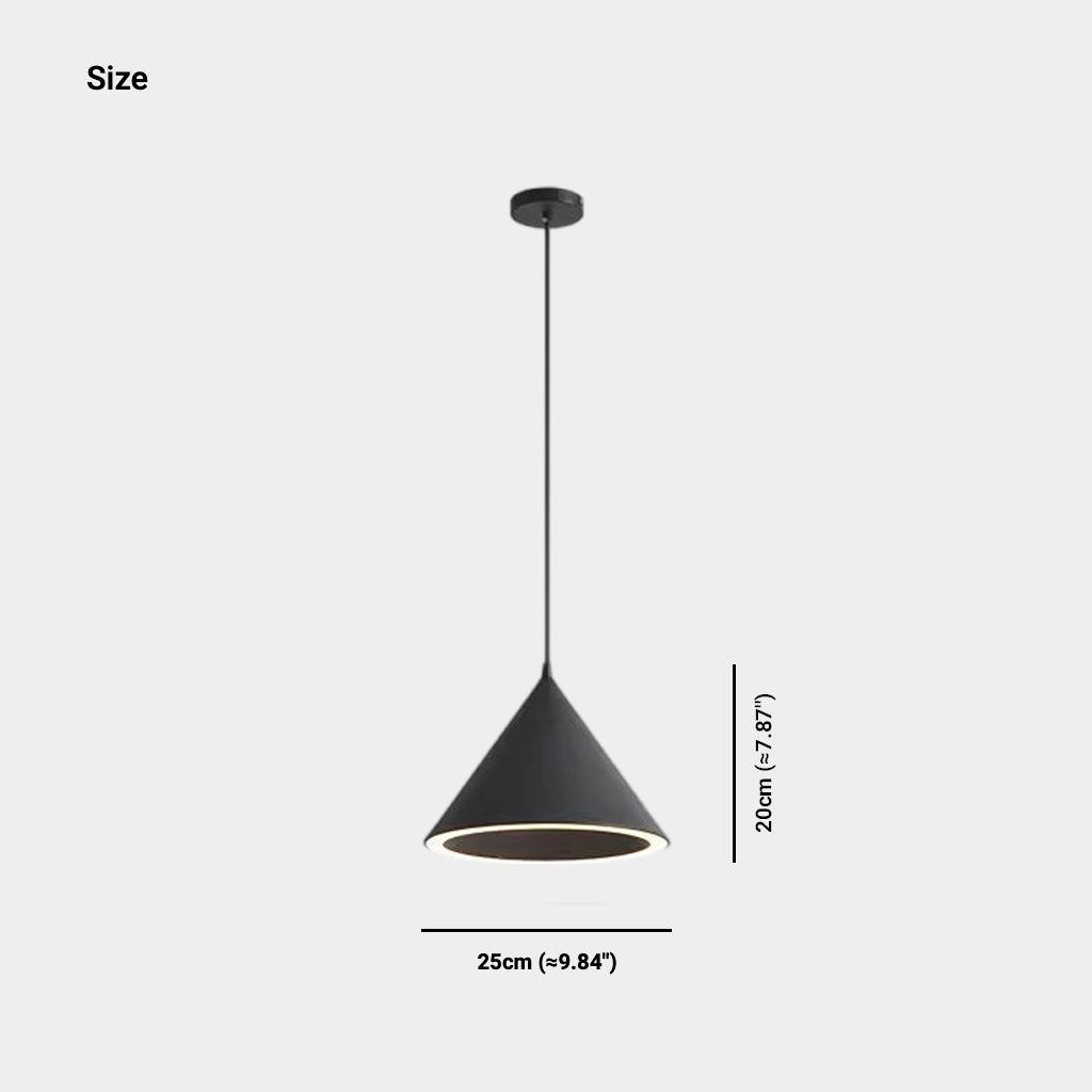 Suspension Nordique Simple Cône LED Multicolore