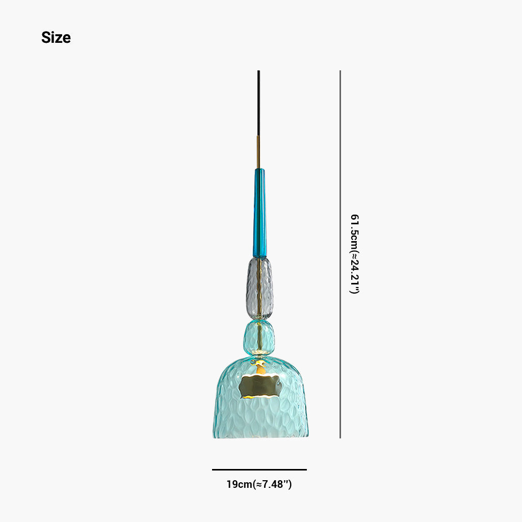 Suspension scandinave en vitrail coloré