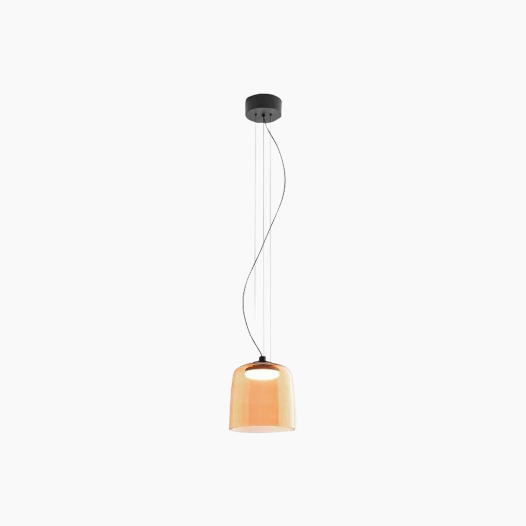 Suspension Scandinave en verre coloré LED
