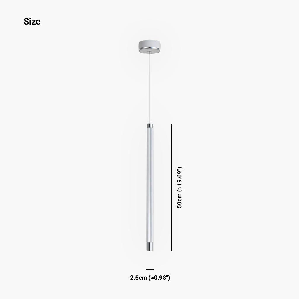 Suspension Minimaliste Blanche Tube de Pipeline LED