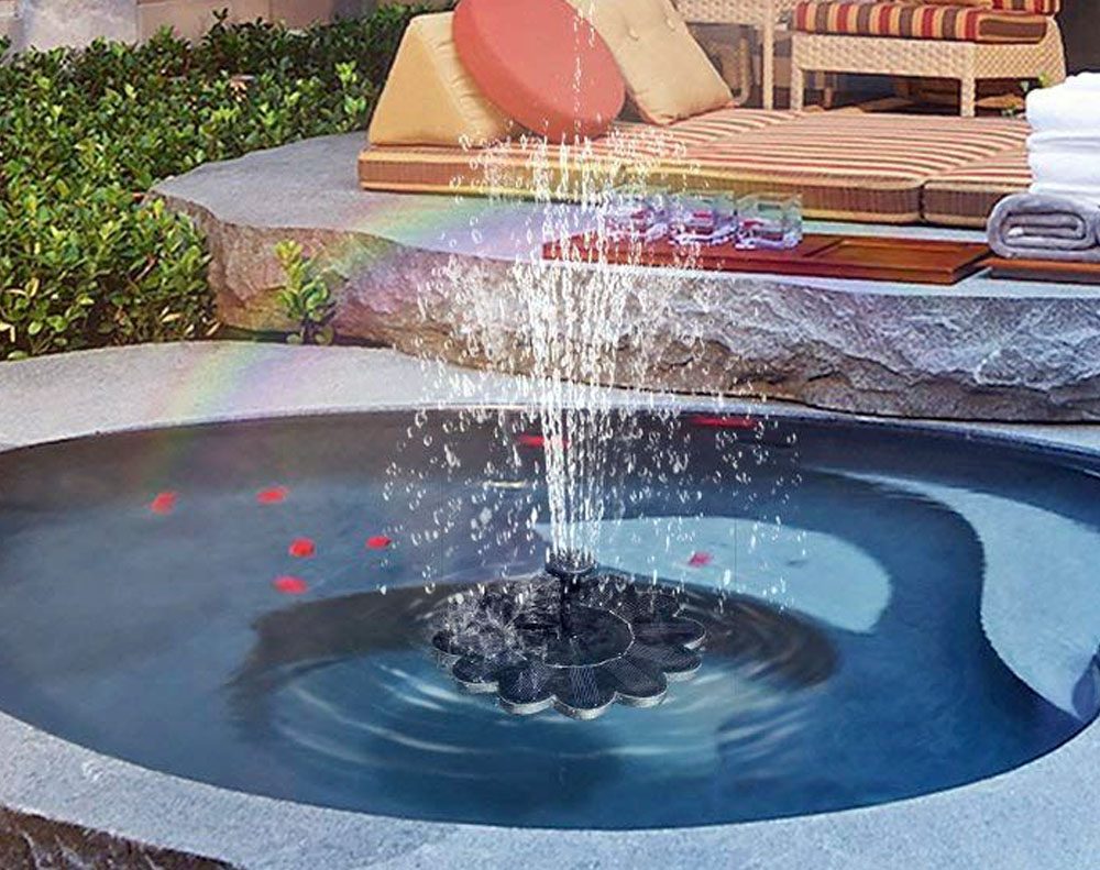 Fontaine d'eau en forme de fleur pour étangs et piscines