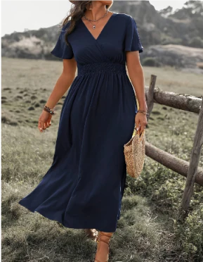 Berlin | Robe froncée avec taille cintrée