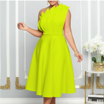 Women's One-Shoulder Dress | Midi