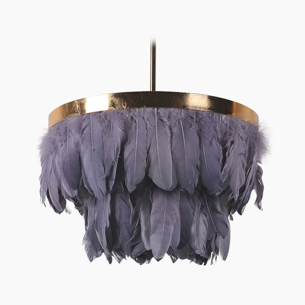 Suspension en plumes d'oie ronde, 3 couleurs