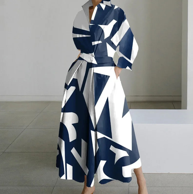 Rosiena | Draped evening dress with V-neckline for women
