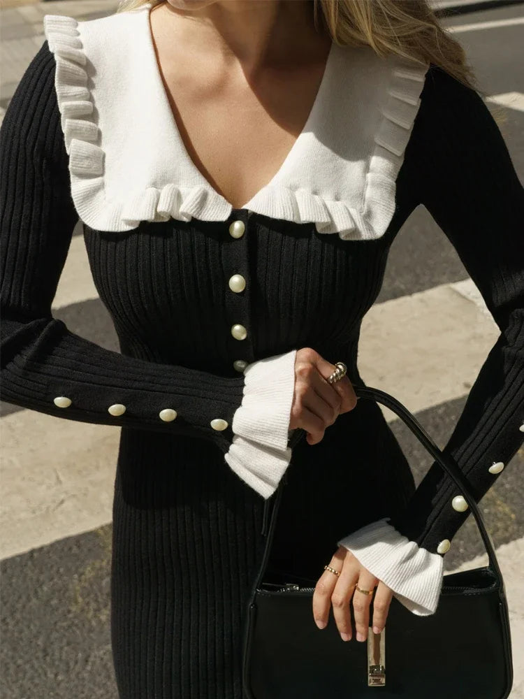 Damar | Maxi dress with high waist and ruffles for women