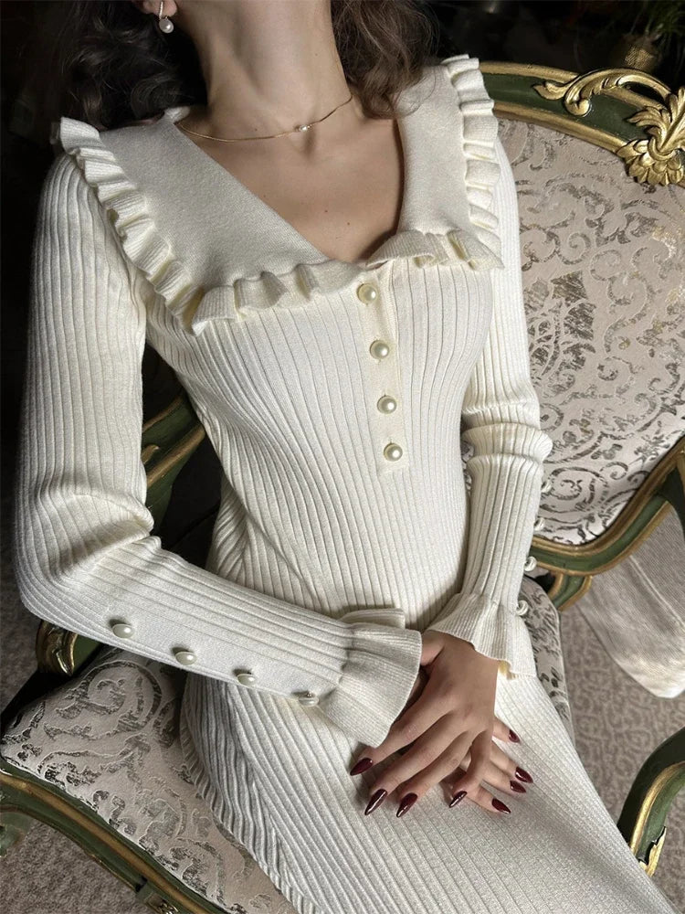 Damar | Maxi dress with high waist and ruffles for women