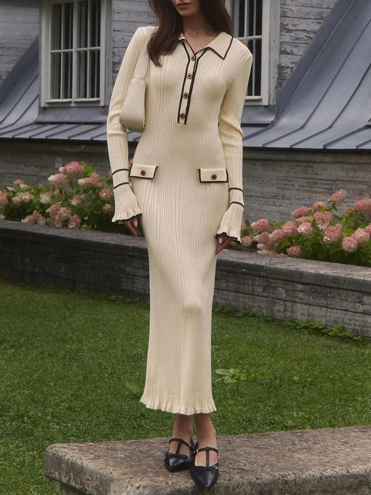 Damar | Maxi dress with high waist and ruffles for women