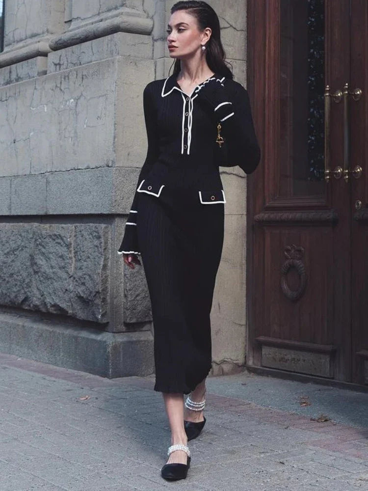 Damar | Maxi dress with high waist and ruffles for women