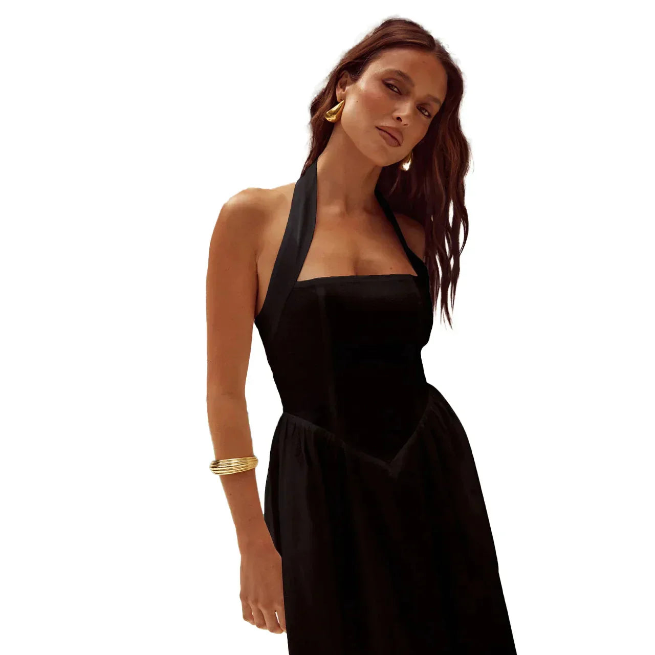 Pernilla | Robe Maxi Élégante avec Décolleté Halter
