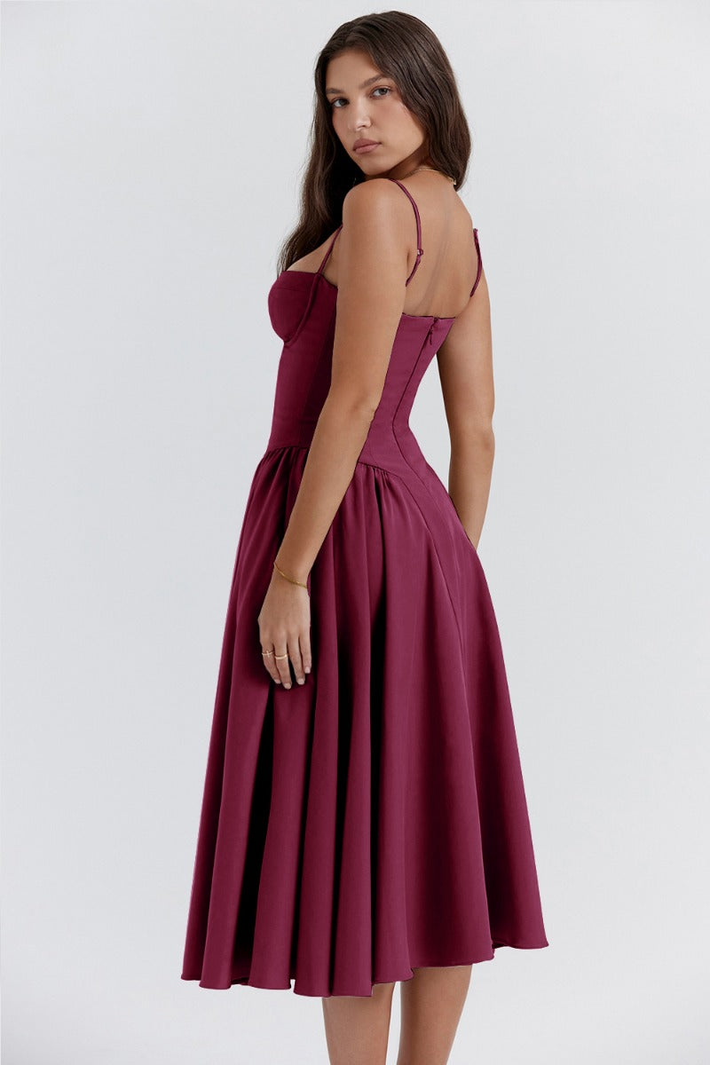 Jutte | Robe mi-longue sans manches pour femmes