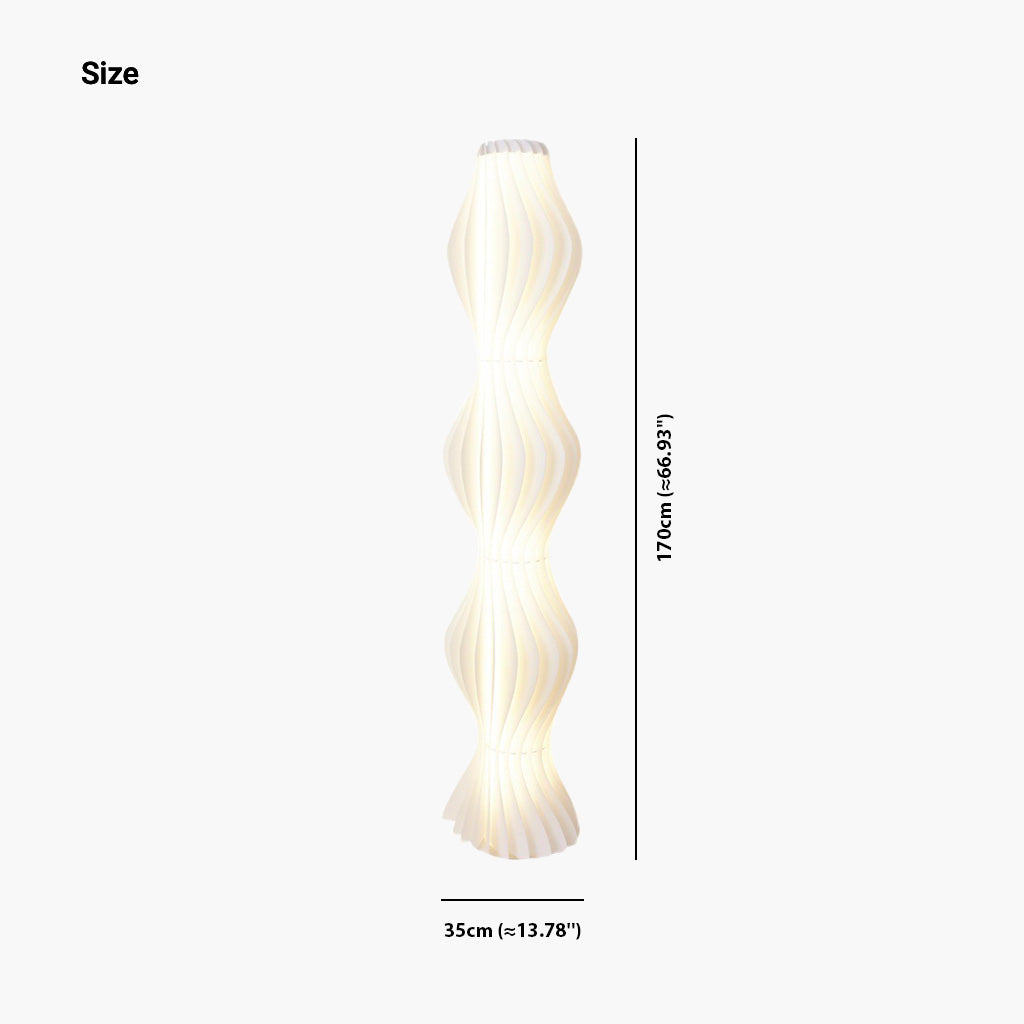 Lampe sur pied décorative scandinave en PVC blanc