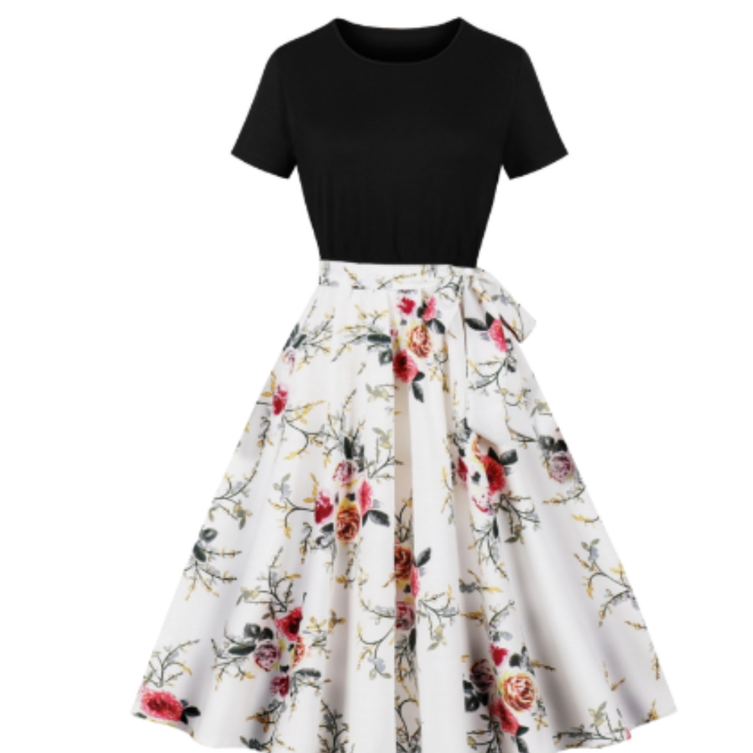 Nerys | Robe à Pois Vintage Pour Femmes