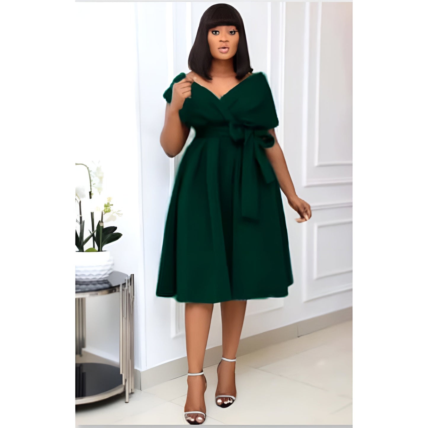 Short Sleeve Mini Dress in A for Women