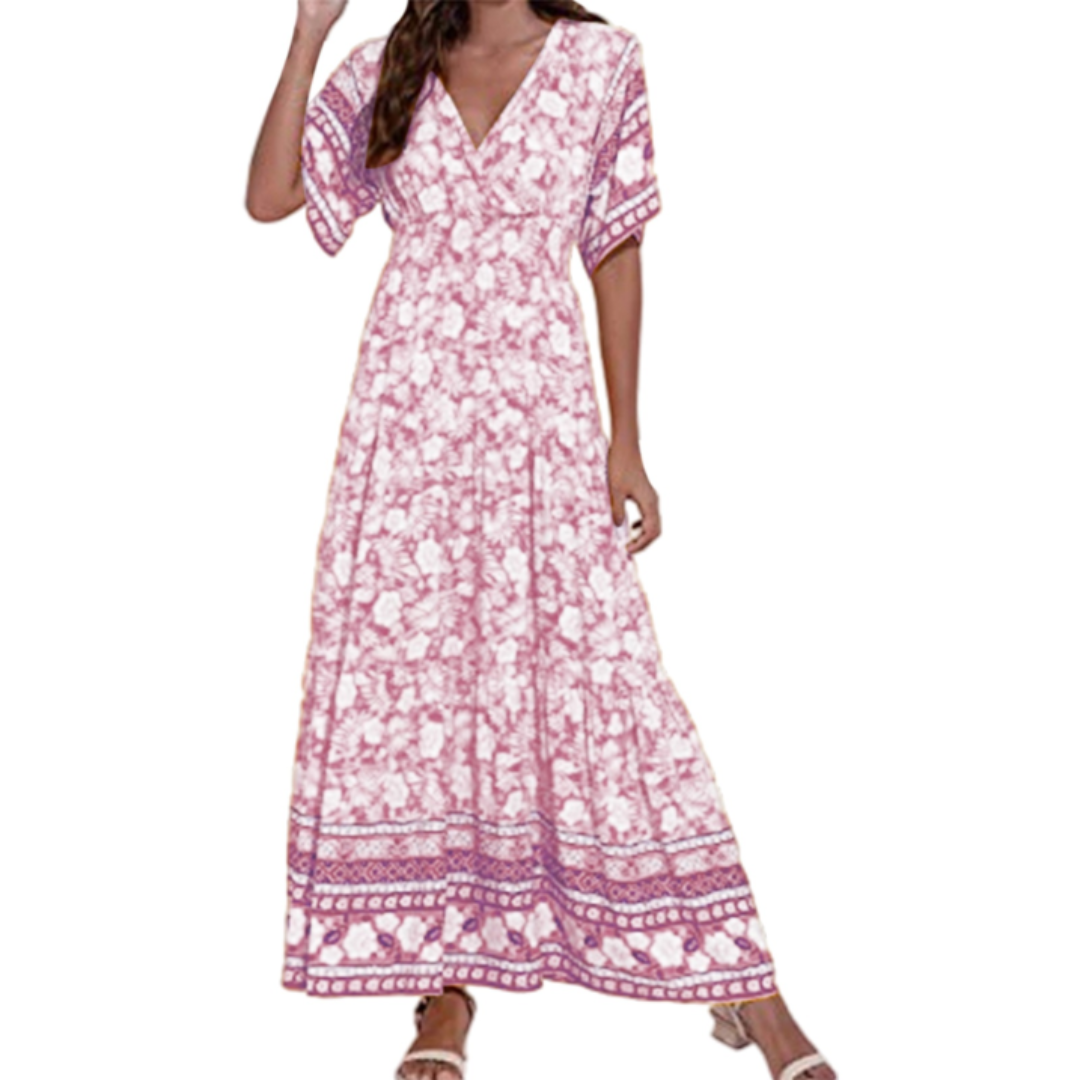 Thenla | Bohemian Summer Maxi Dress for Women