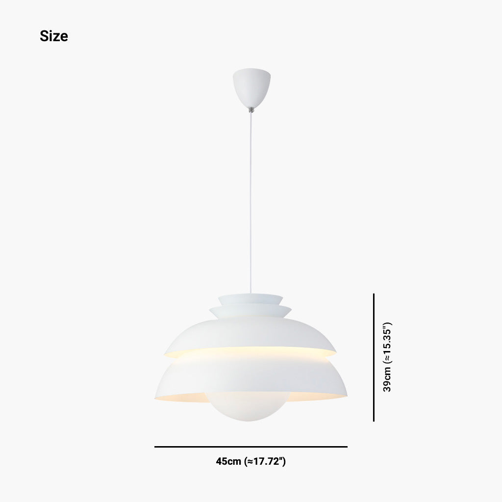 Suspension de style scandinave avec abat-jour blanc