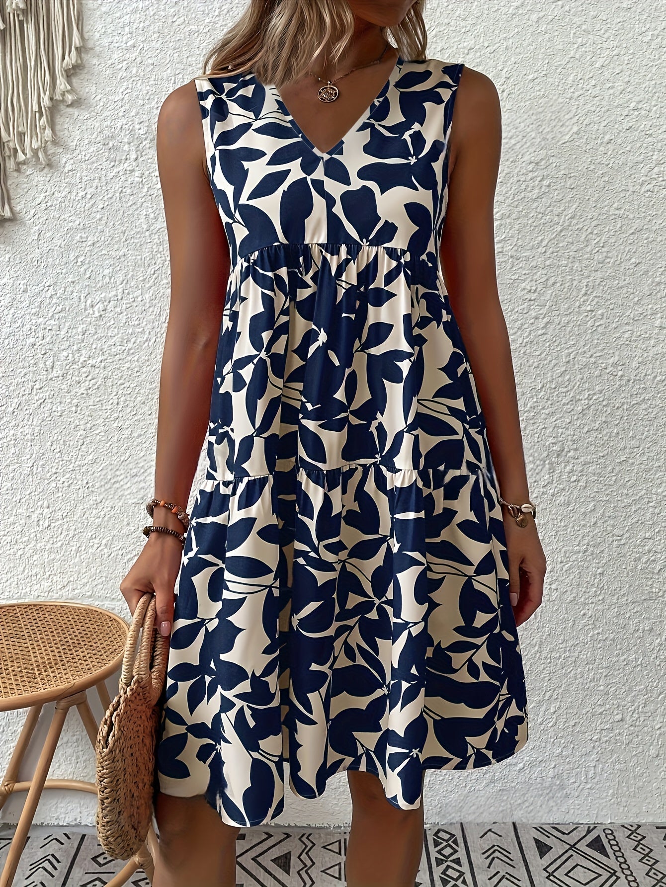 Christabel | Robe débardeur à décolleté en V avec imprimé botanique