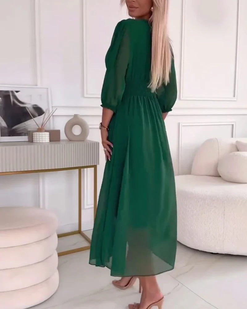 Niobe | Robe luxueuse à manches trois-quarts pour femmes
