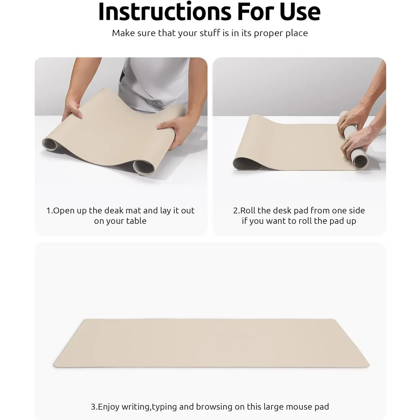 Tapis de Bureau en Cuir