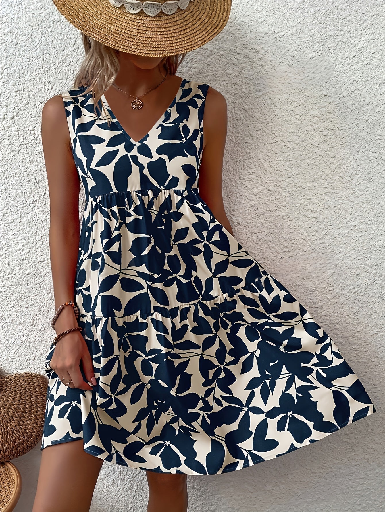 Christabel | Robe débardeur à décolleté en V avec imprimé botanique