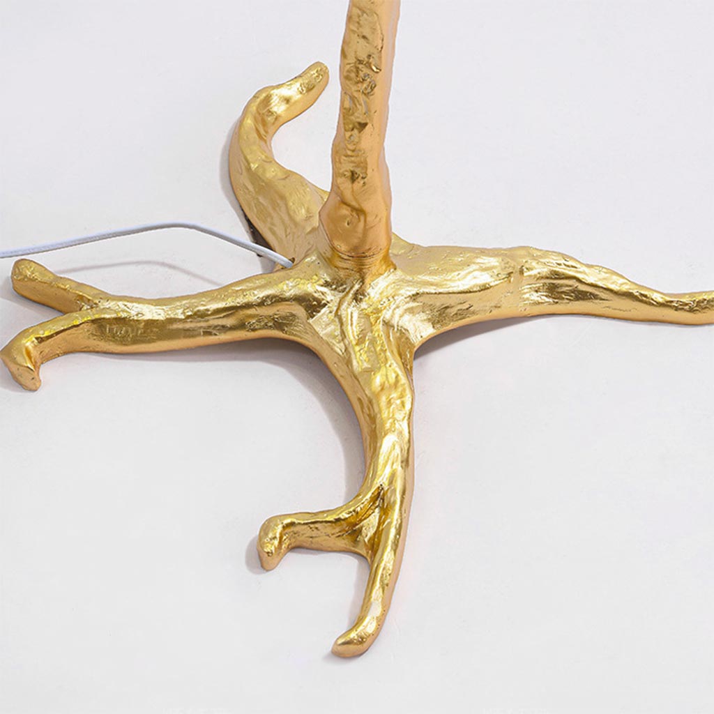 Lampe de sol en plumes d'autruche de luxe, 16 couleurs/résine