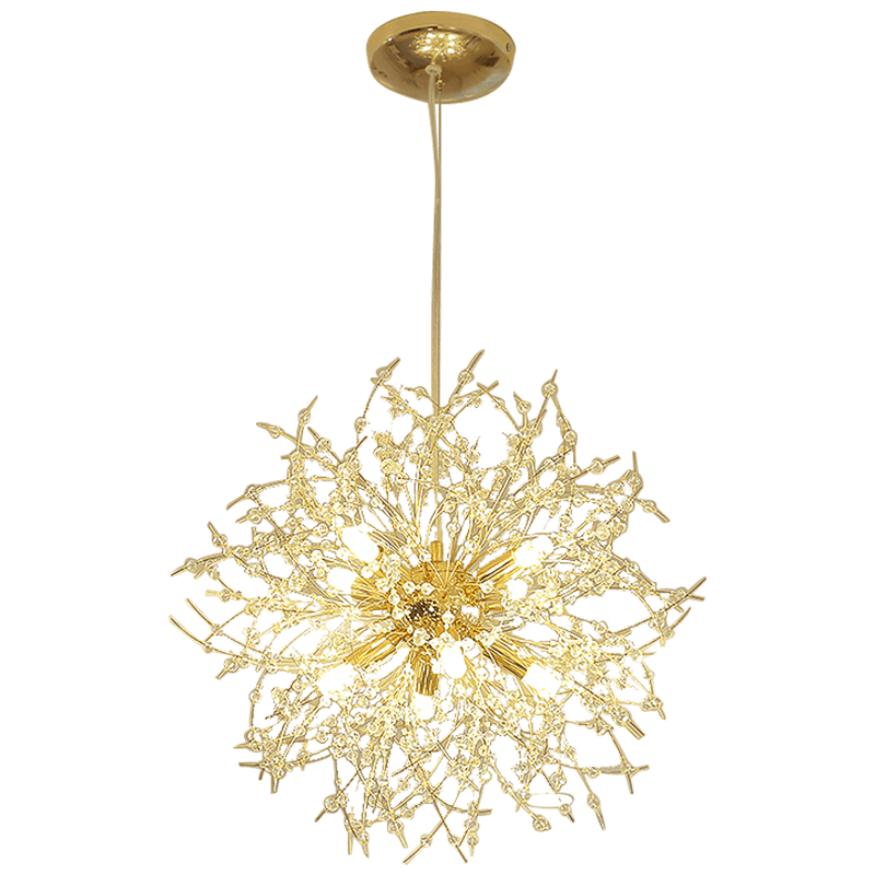 OpalGleam | White and Gold LED Pendant Light for Bedroom and Dining Room