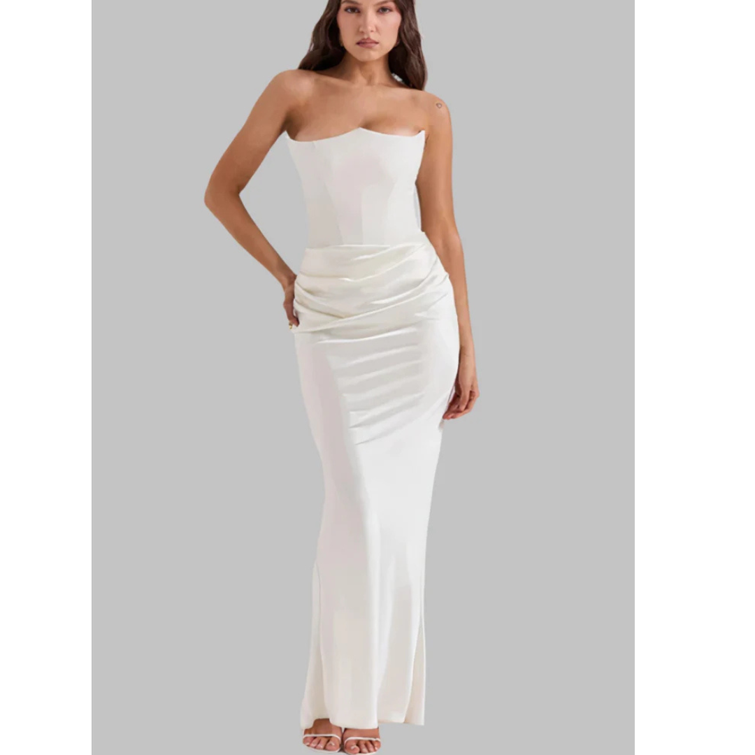 Robe Élegante Bandeau Femme | Maxi