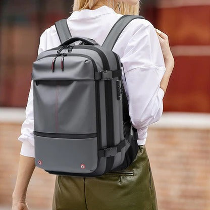 Sac à dos structuré avec système de compression interne