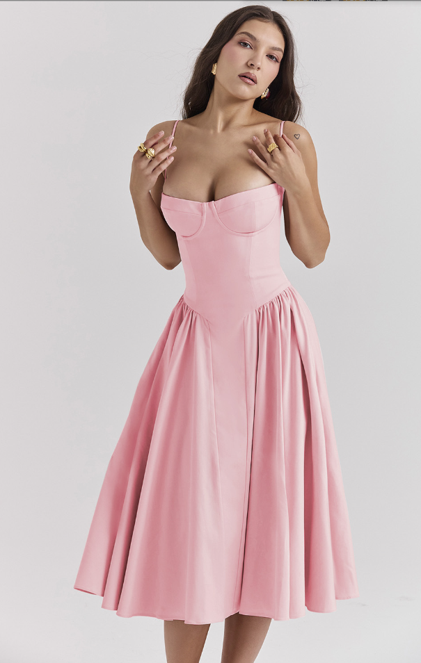 Jutte | Robe mi-longue sans manches pour femmes