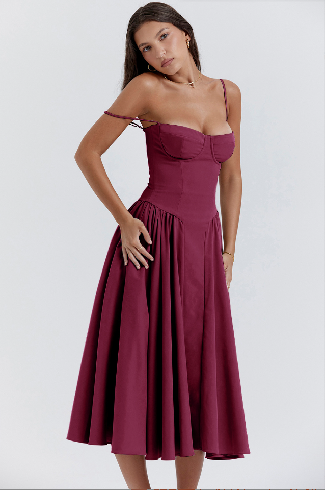 Jutte | Robe mi-longue sans manches pour femmes