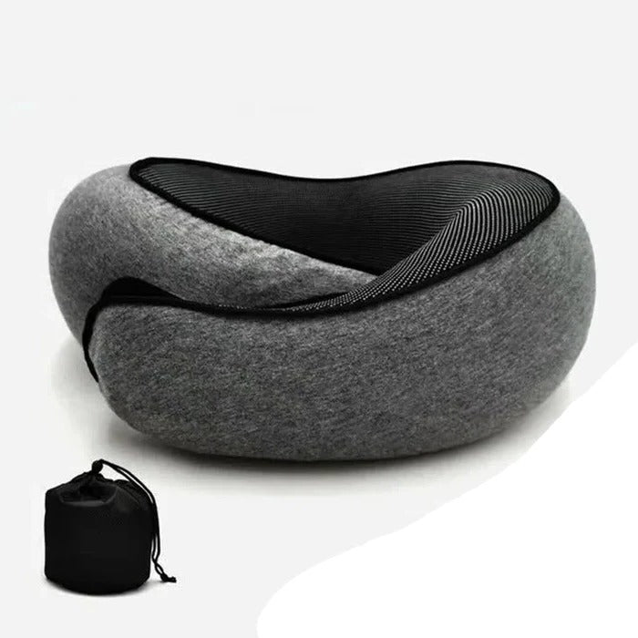 Coussin de Voyage Courbé en Mousse à Mémoire Style Escargot - en U, Portable, Coussin de Soutien Ajustable pour le Cou